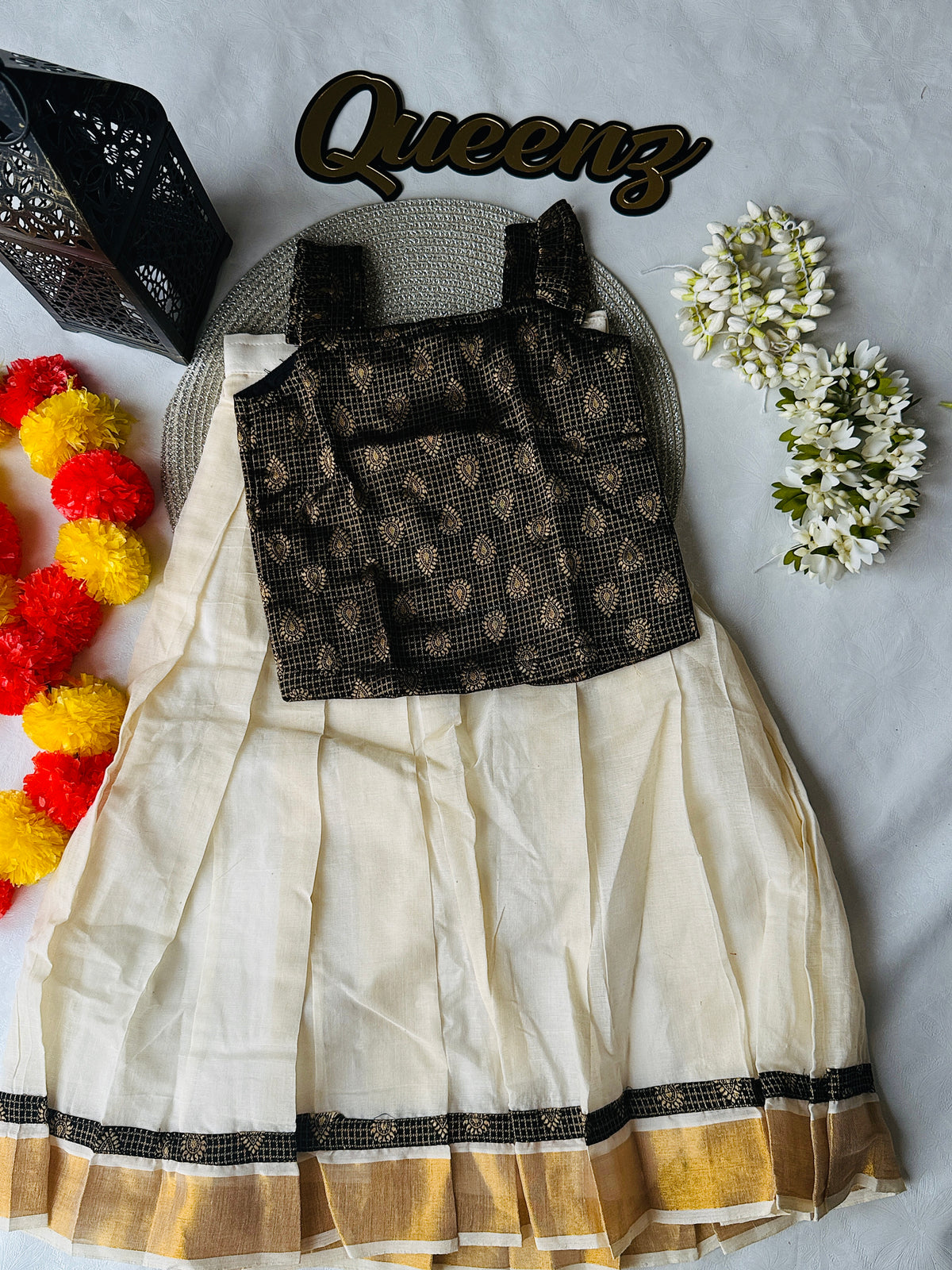 Kids Skirt and Top in White
