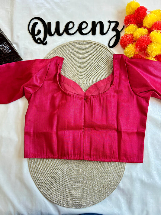 QB135-Rani Pink Tissue Blouse