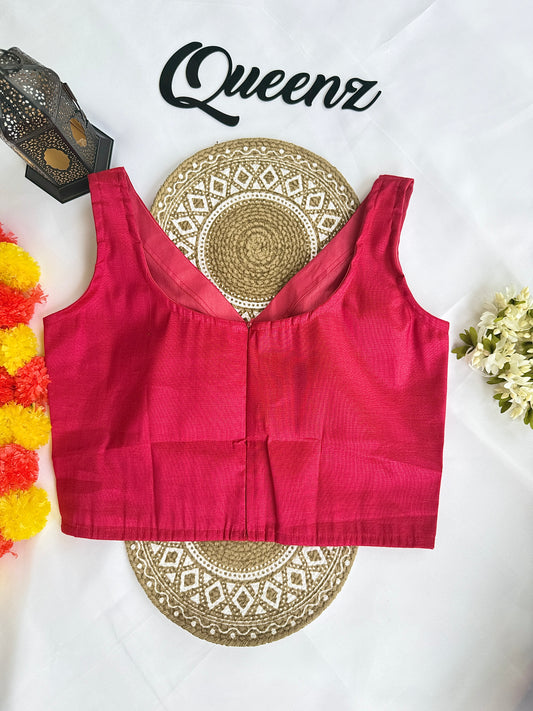 QB140-Rani Pink Sleeveless Blouse