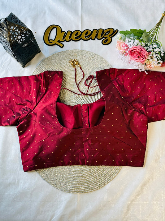 Semi Silk Dark Maroon Blouse – view 2 of 3
