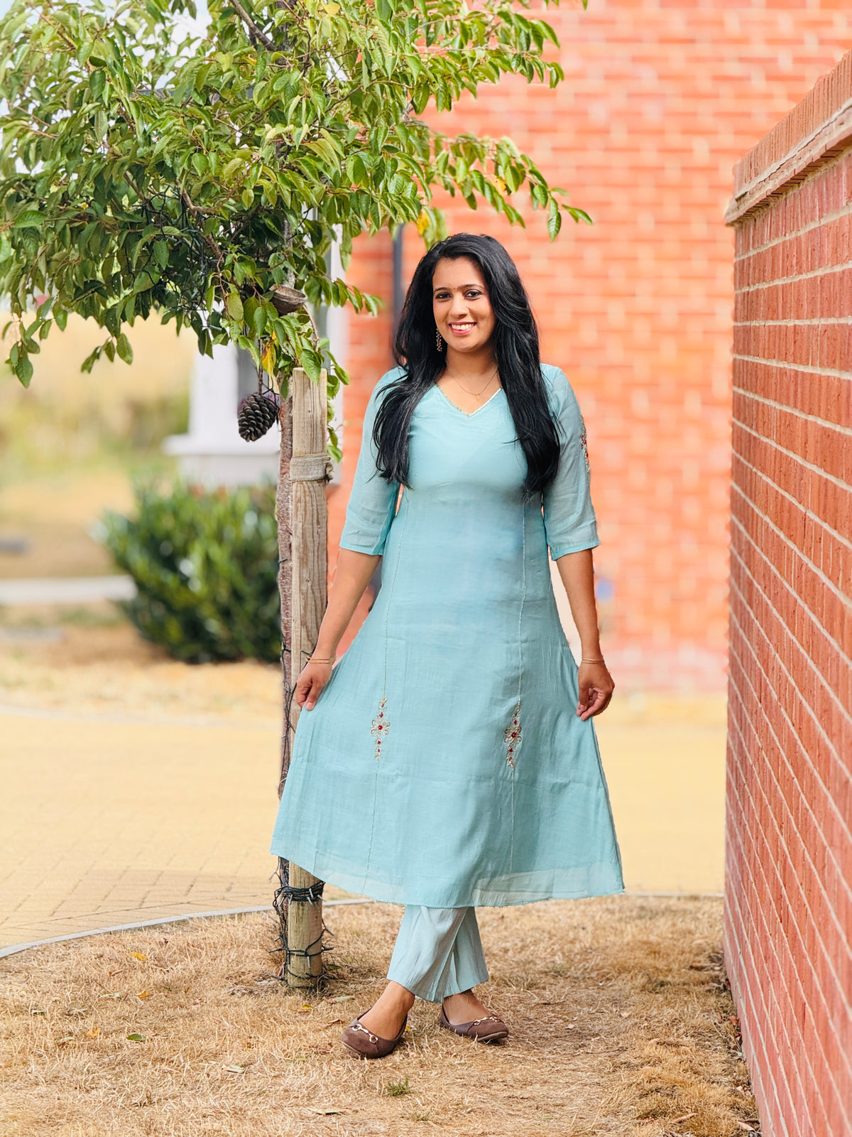 Sea Green Mul Chanderi Co-ord Set – view 3 of 3