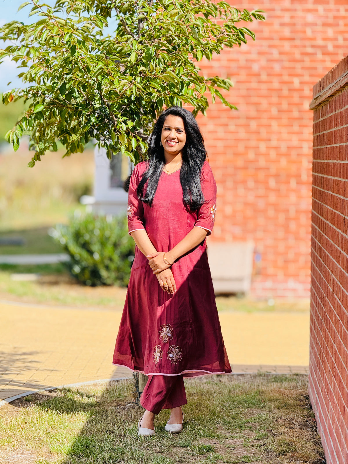 Mocha Brown Mul Chanderi Co-ord Set – view 5 of 5