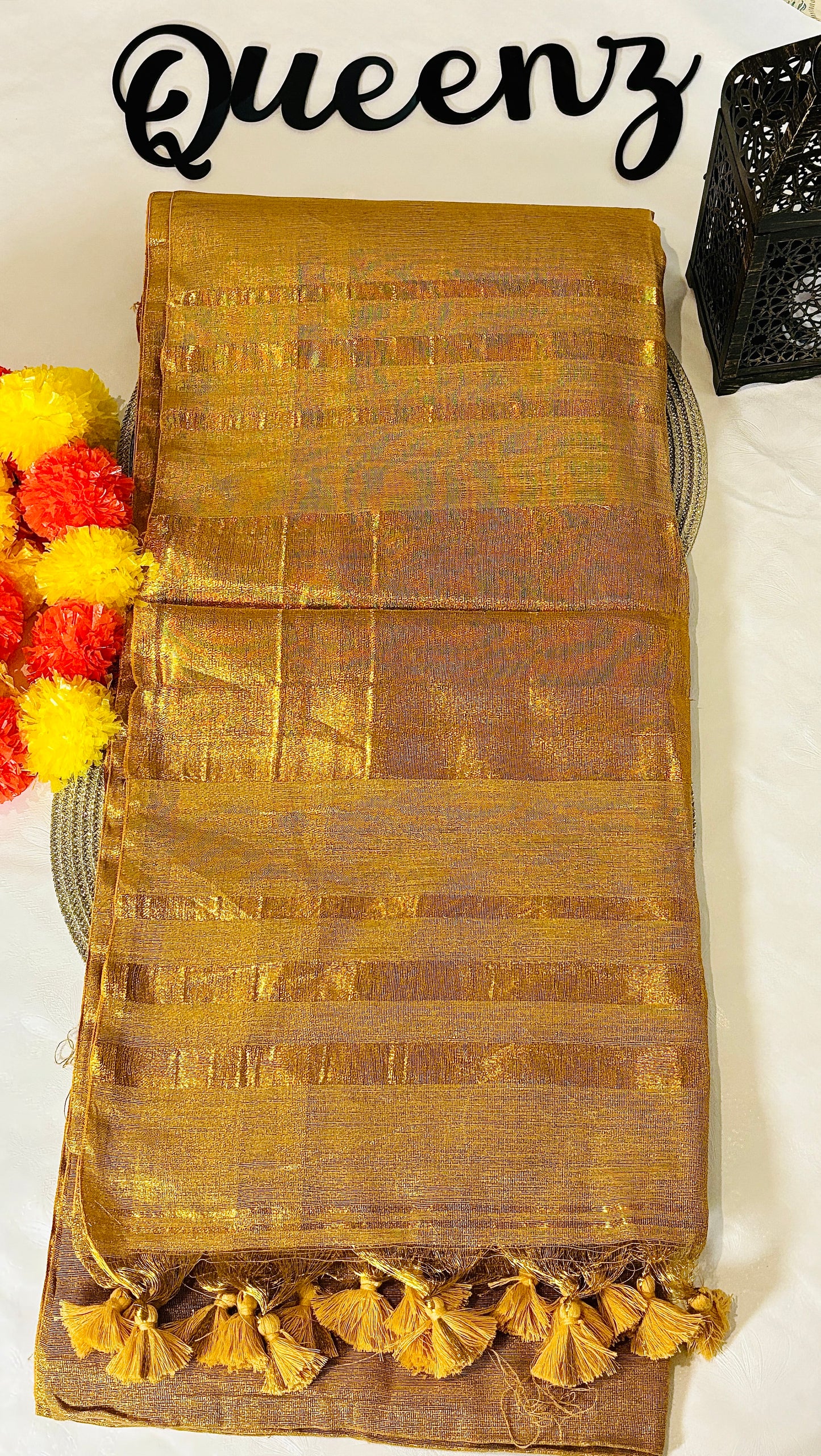 SS328B- Mul tissue Zari Border Saree