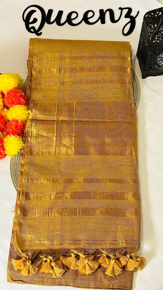SS328B- Mul tissue Zari Border Saree