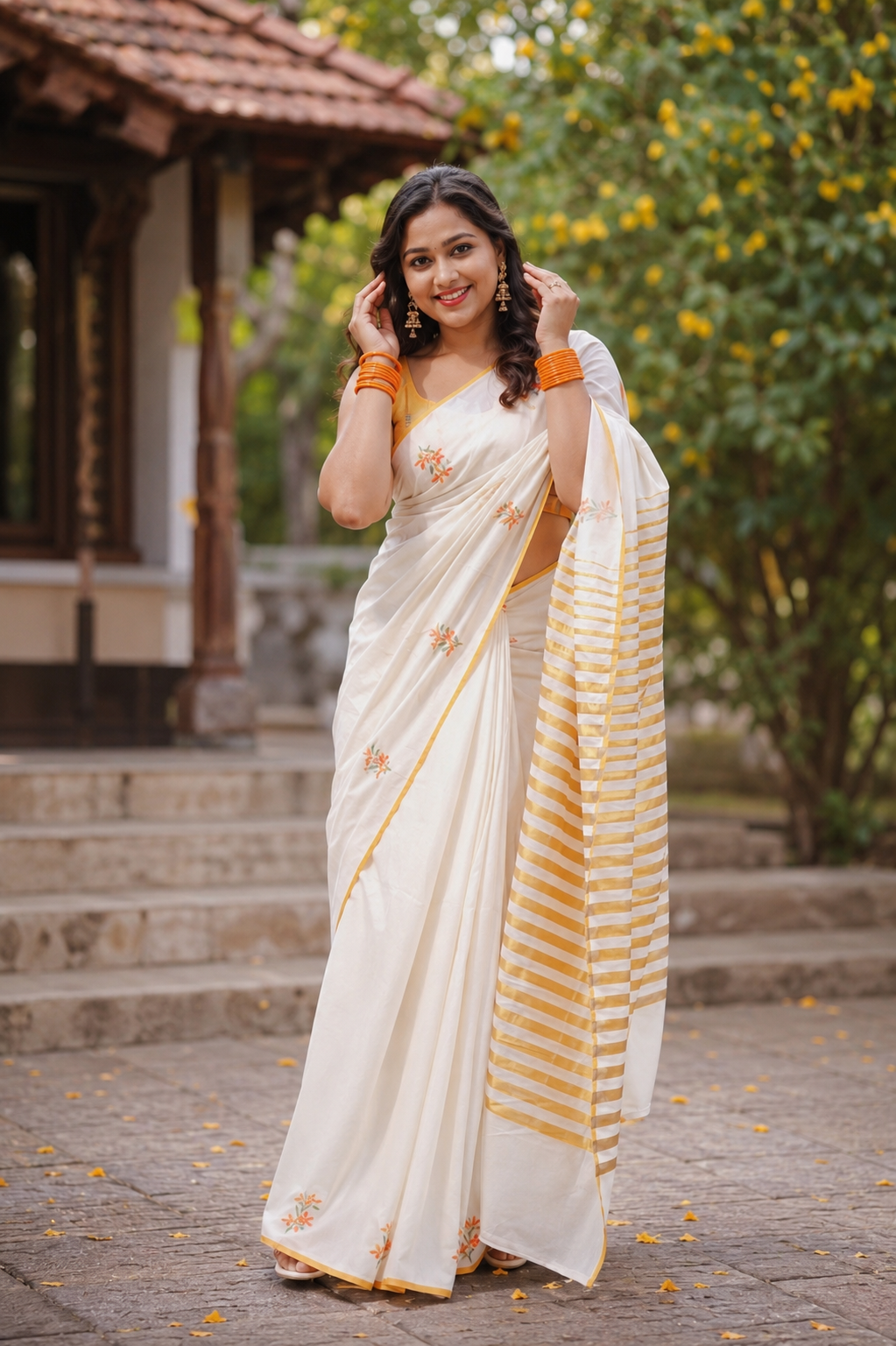 SS352-Soft Cotton Lilly Printed Saree
