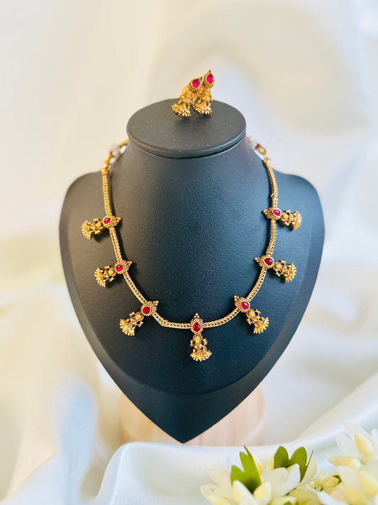 QJ126- Small Lekshmi Necklace
