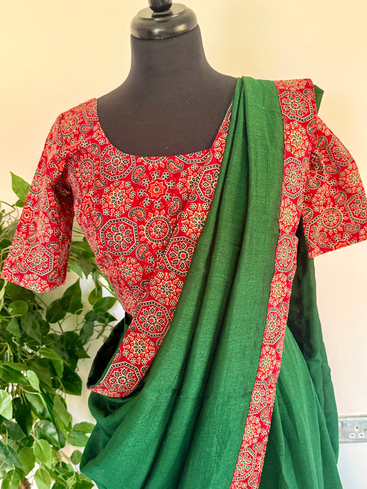 QD0027-Vichithra Silk Dhavani Set
