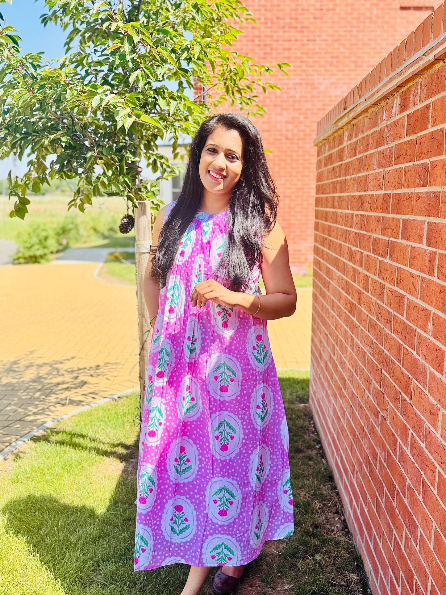 QS717- Baby Pink Cotton Kurta