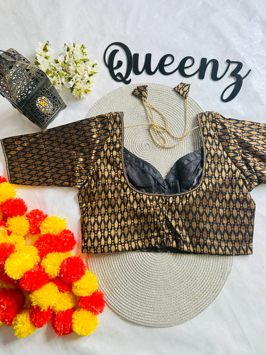 QB056 - Cotton Jacquard Readymade Blouse
