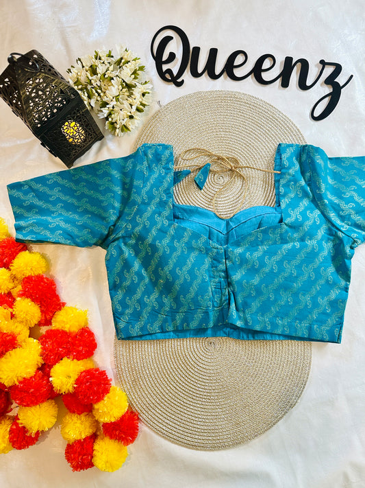 QB063- Cotton Jacquard Readymade Blouse