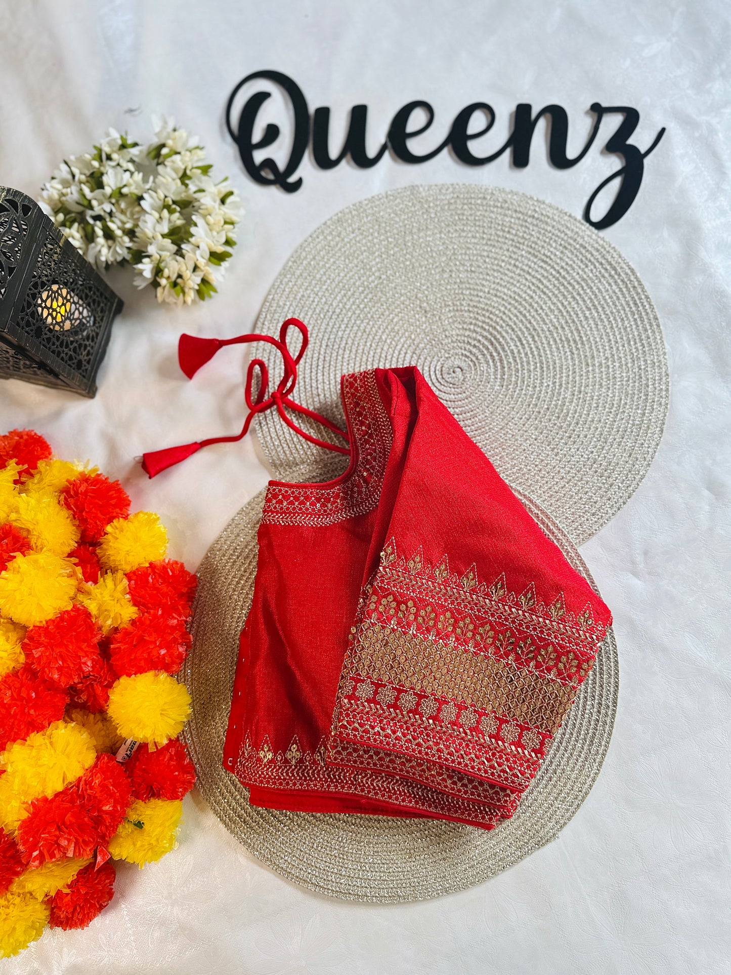 QB081- Vichithra Silk Embroidery Blouse