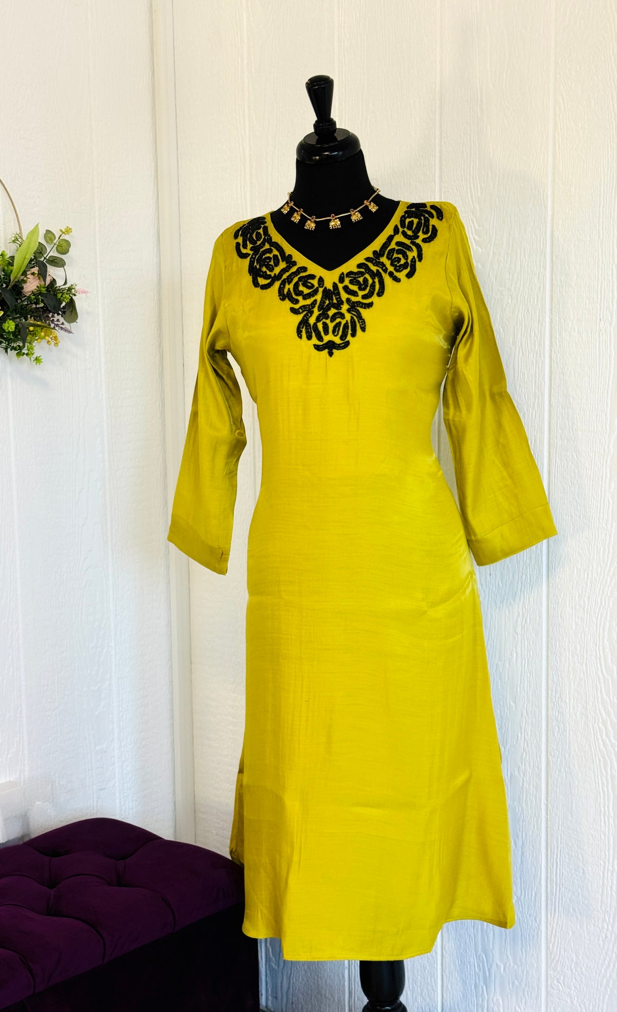 Mustard Yellow Aline Kurta