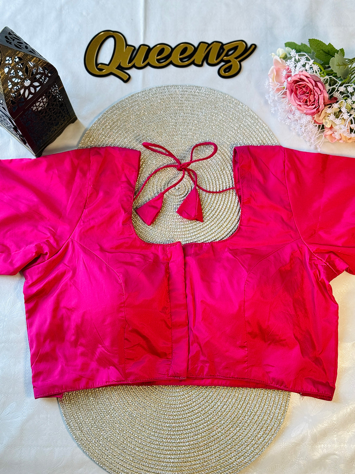 Taffeta Silk Rani Pink Blouse