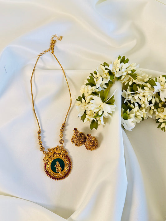 QJ157- Krishna Pendant Necklace