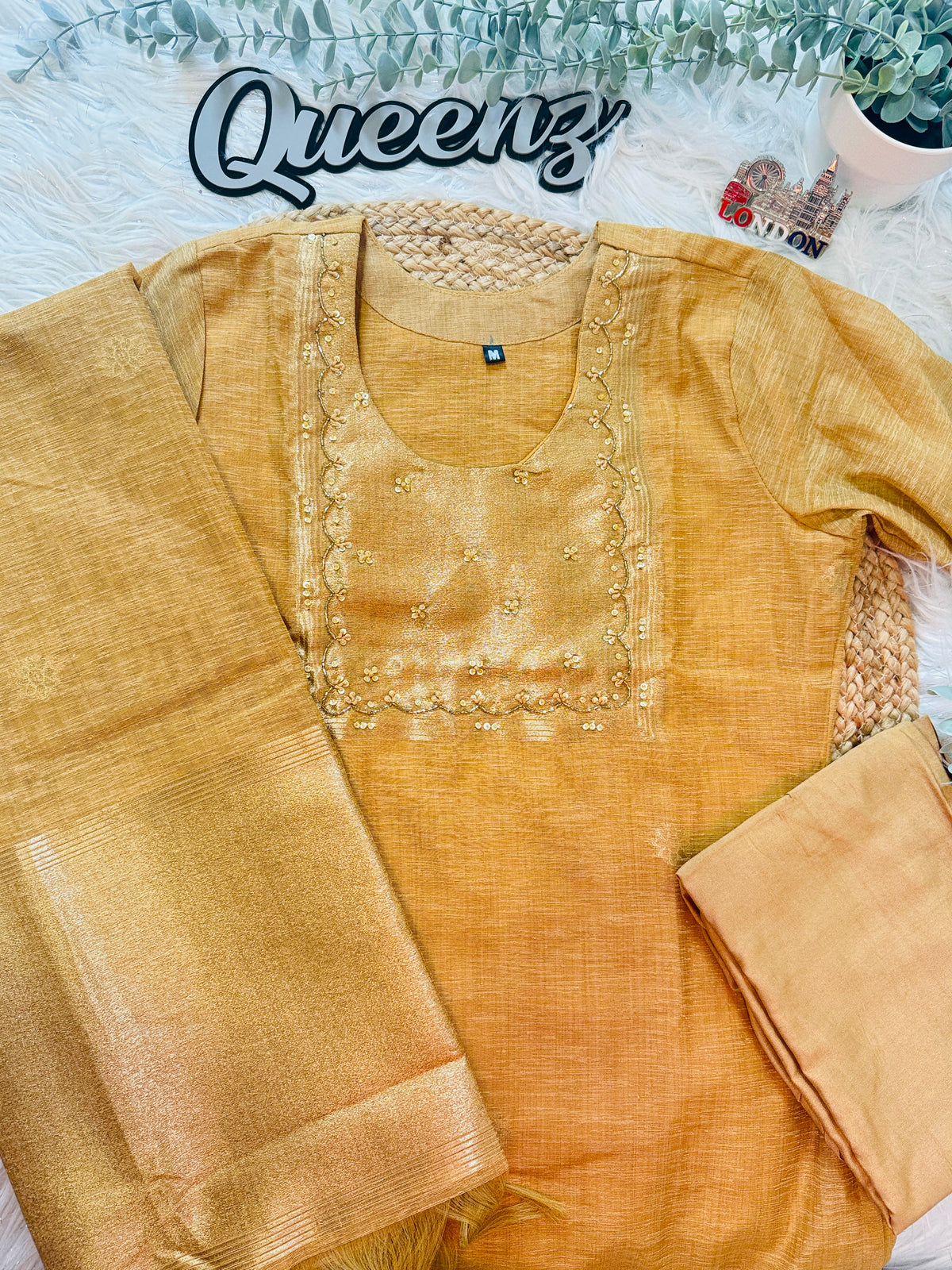 Golden Jamdhani Partywear Salwar – view 2 of 5