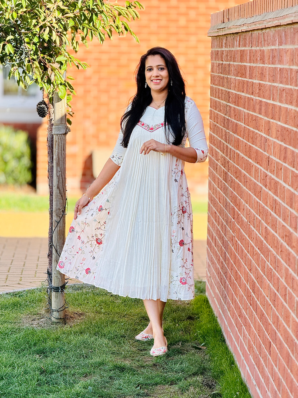 Premium Off White Handworked Kurta