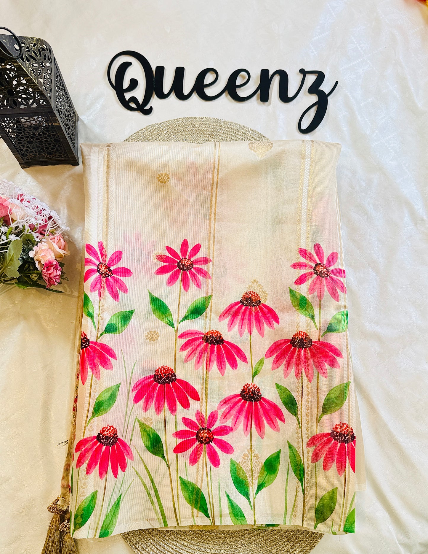 SS350- Premium Chanderi Printed Saree