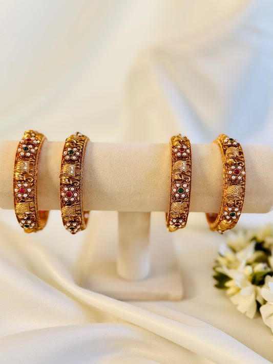 QJ152- Elephant Flower Bangles