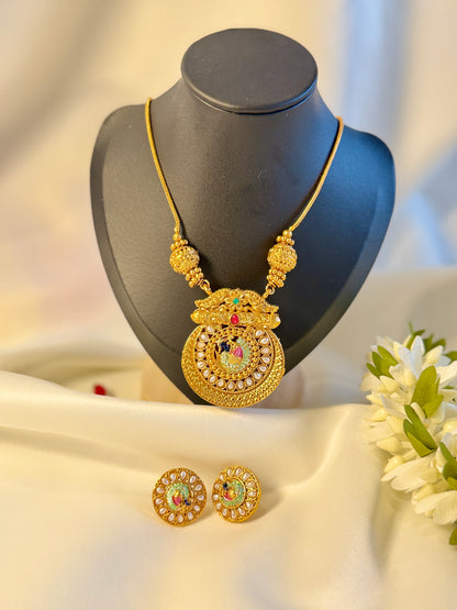 QJ117 -Reversible Pendant Necklace