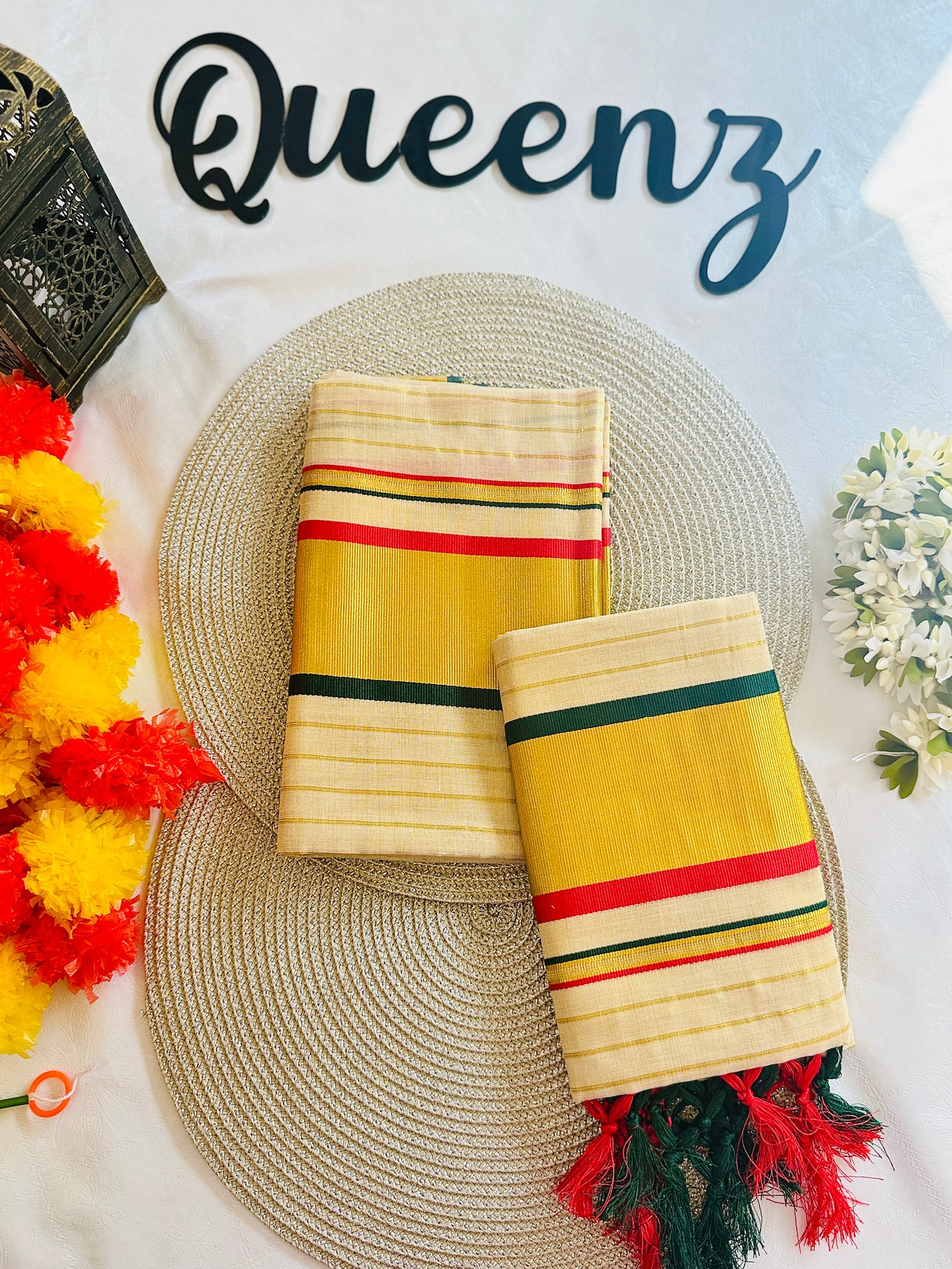 SM104 Contrast Kara Kerala Tissue Set Munde