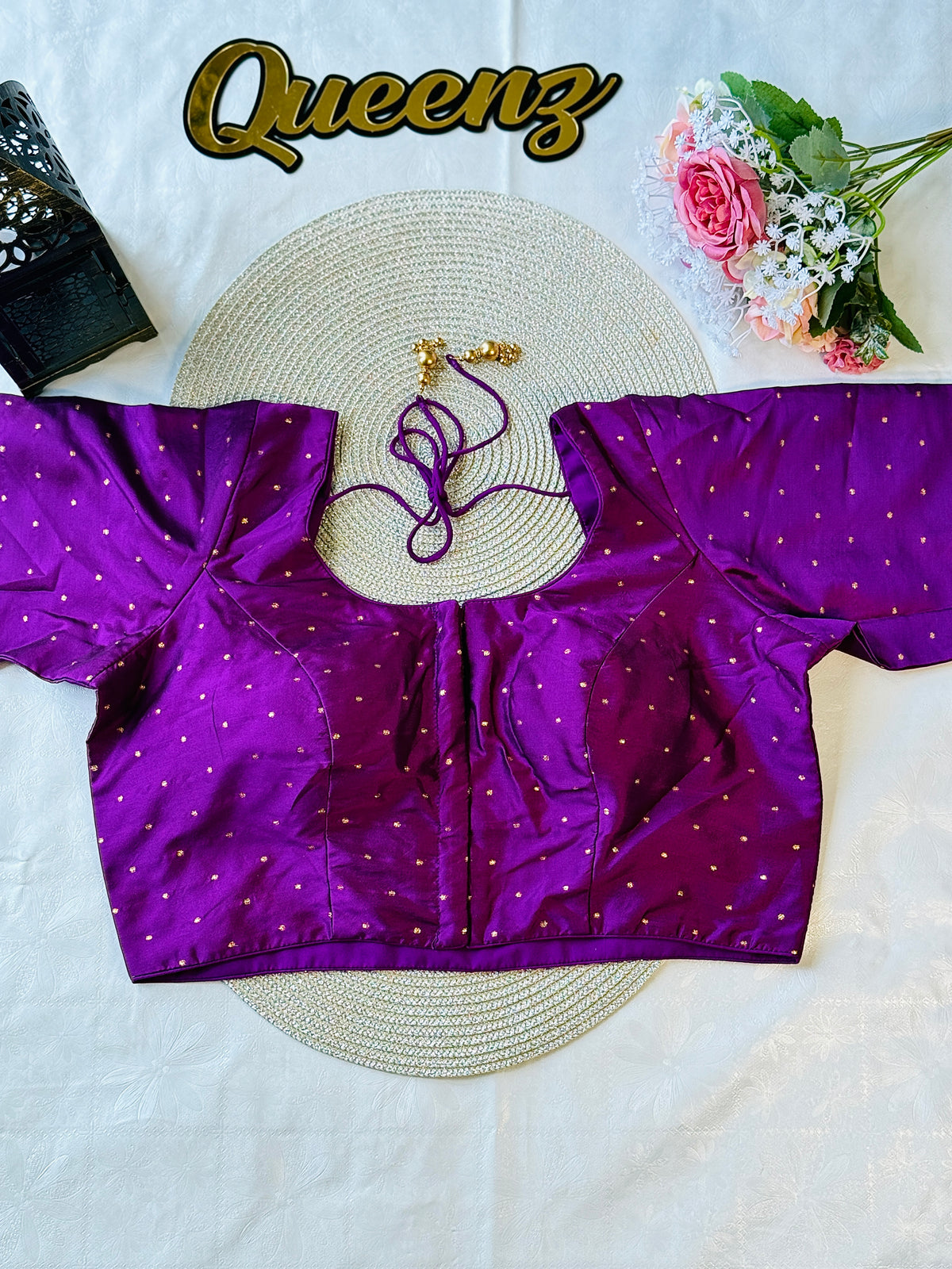 Semi Silk Purple Blouse