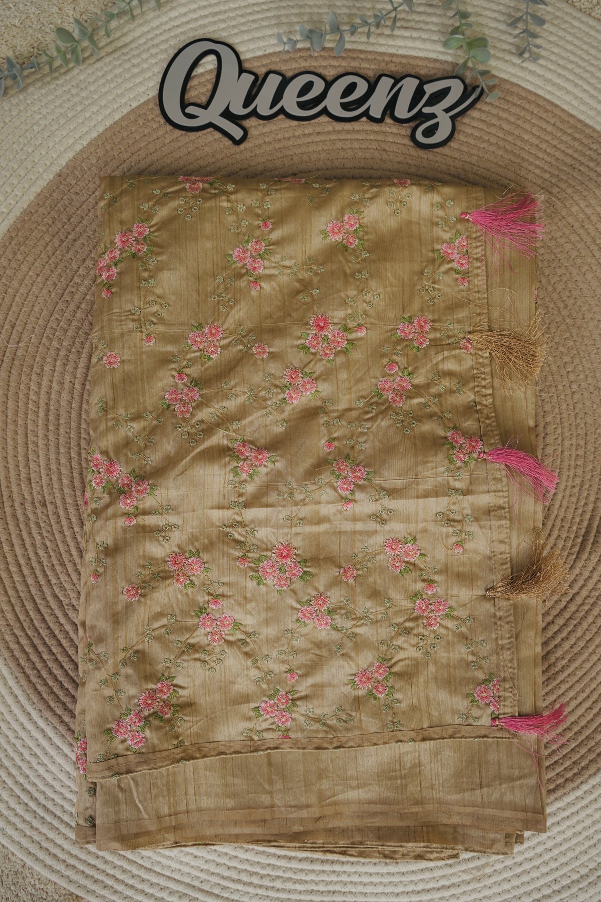 Semi Tussar Saree with Stitched Blouse