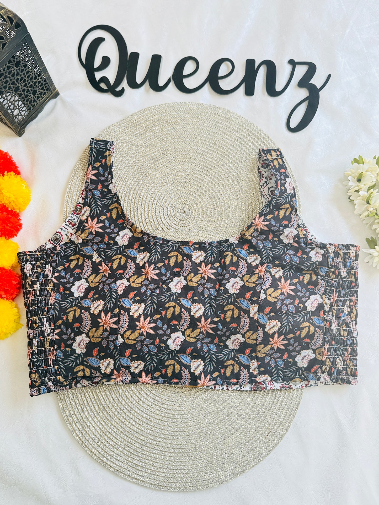 QB114- Ulta Pulta Printed Cotton Sleeveless Blouse