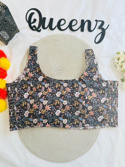 QB114- Ulta Pulta Printed Cotton Sleeveless Blouse