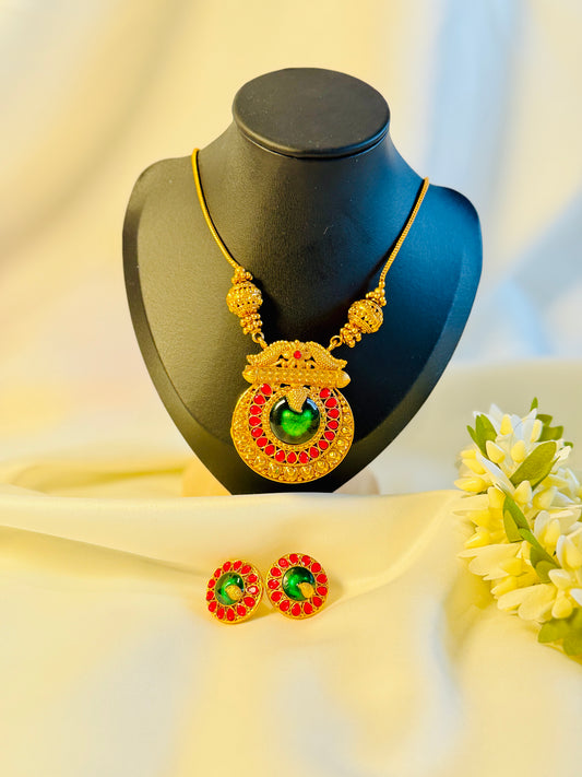 QJ117 -Reversible Pendant Necklace