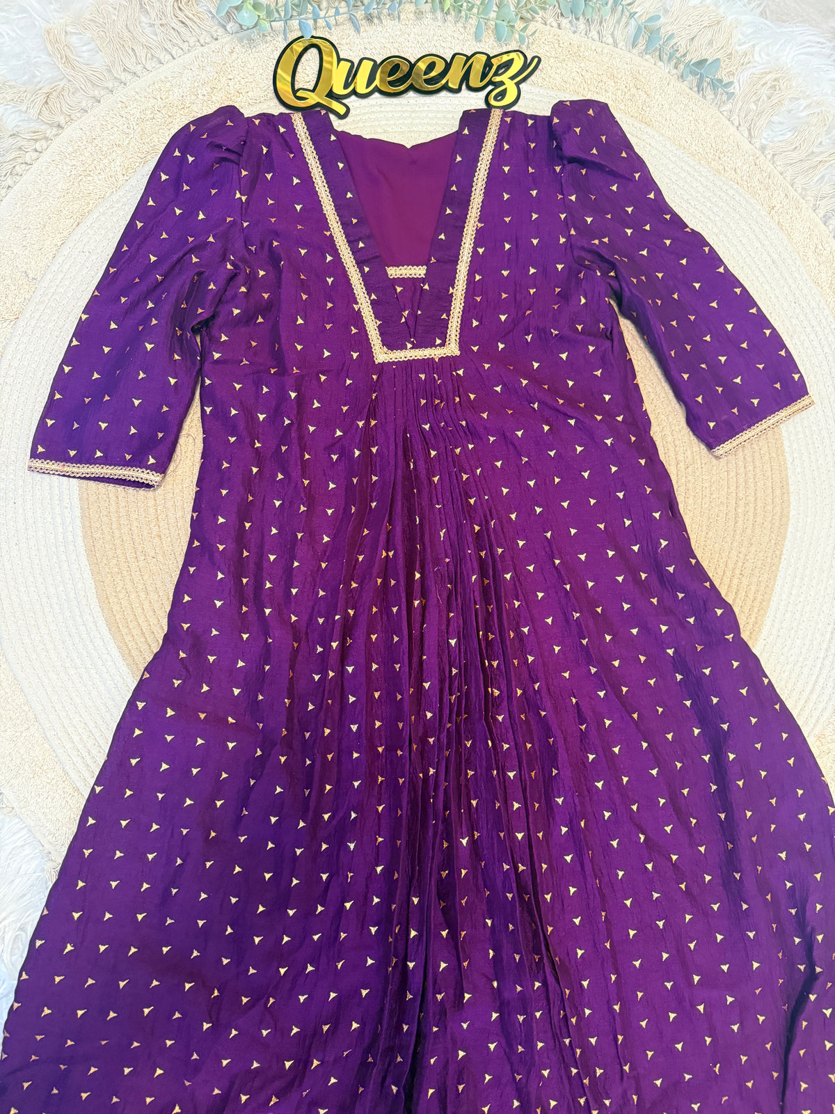 Dark Purple Vichithra Silk Kurta