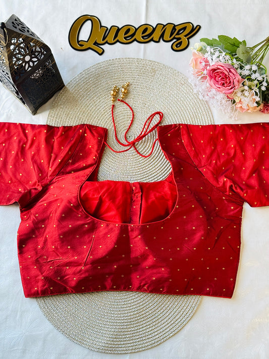 Semi Silk Reddish Maroon Blouse – view 2 of 3