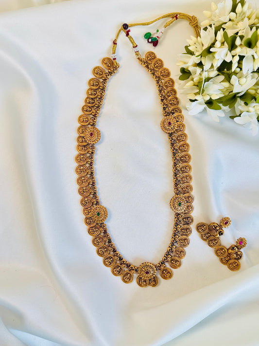 QJ136-Long Antique Flower Haaram