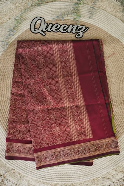 Gram Green Soft Silk Saree