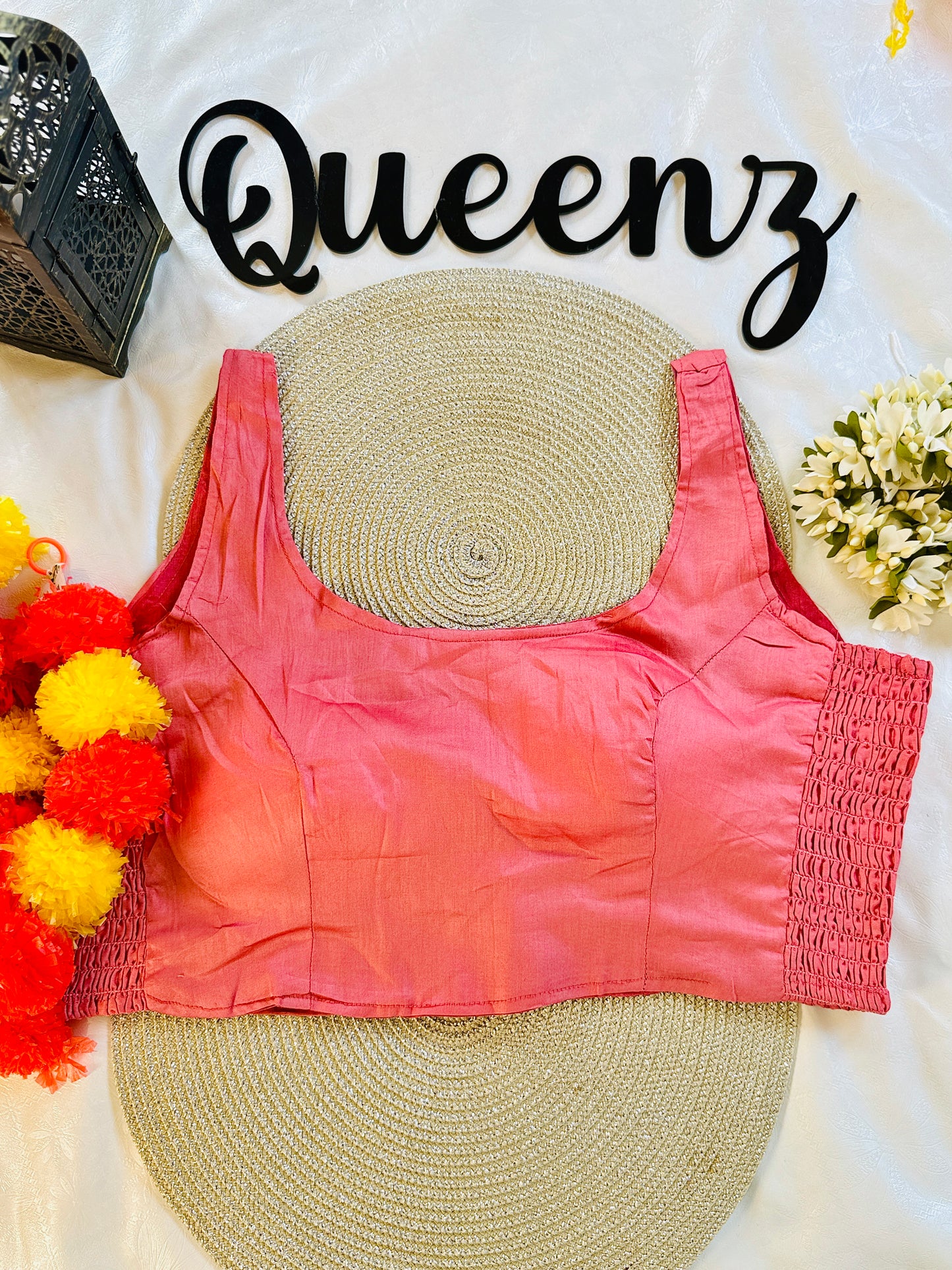 QB132- Cotton Flexi Fit Plain Blouse Sleeveless Blouse