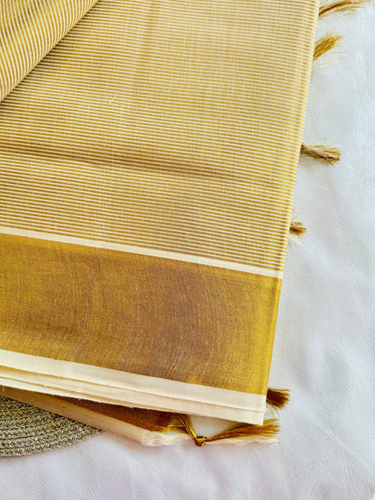 SS320 Lined Kerala Tissue Saree