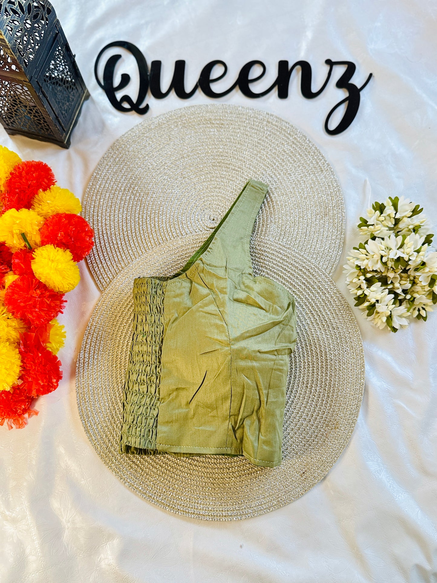 QB132- Cotton Flexi Fit Plain Blouse Sleeveless Blouse