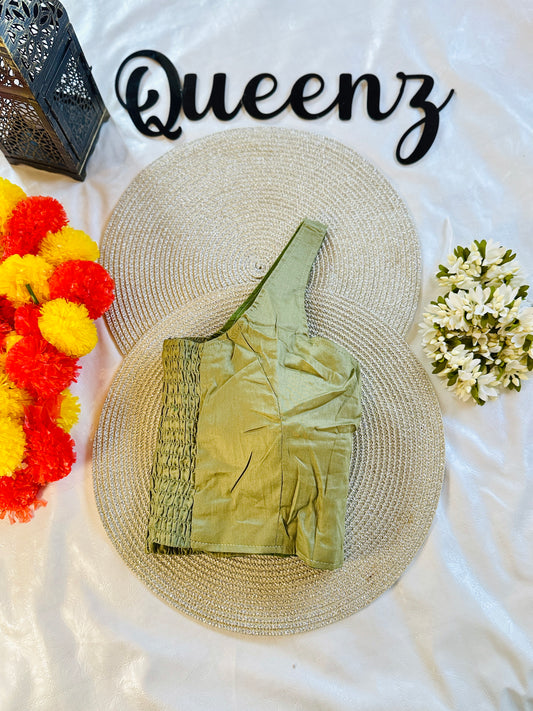 QB132- Cotton Flexi Fit Plain Blouse Sleeveless Blouse