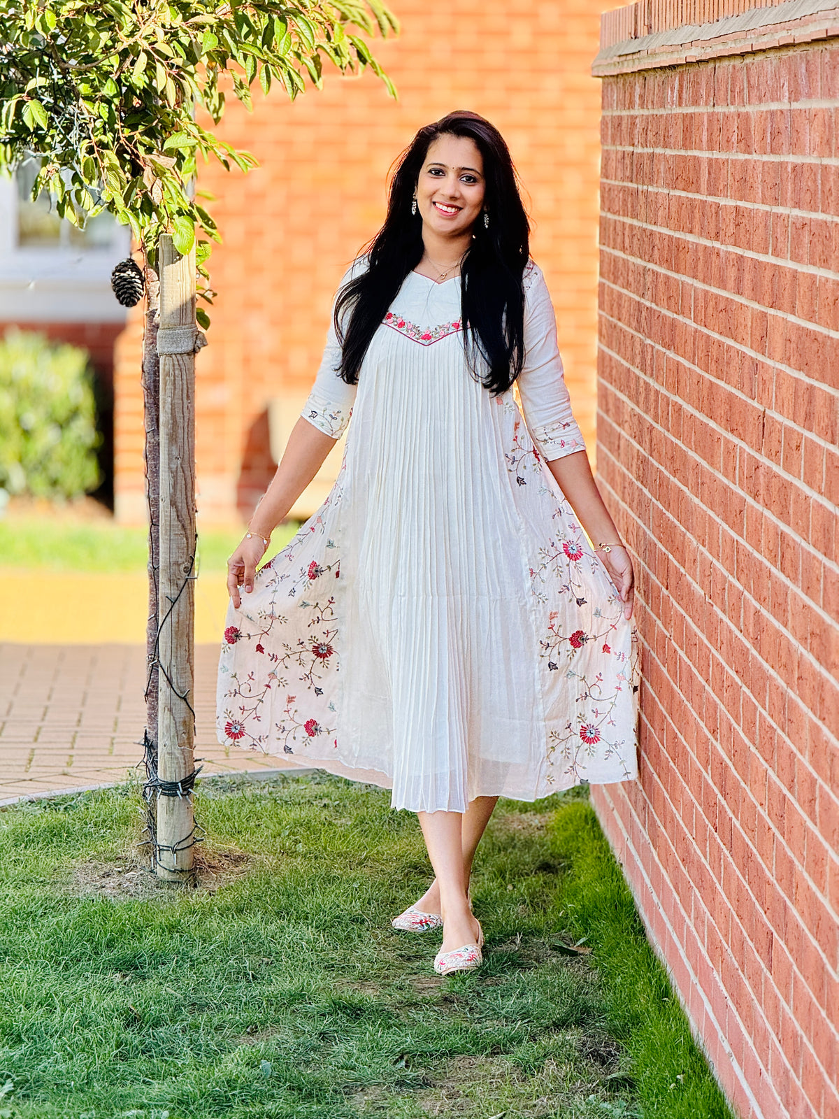 Premium Off White Handworked Kurta