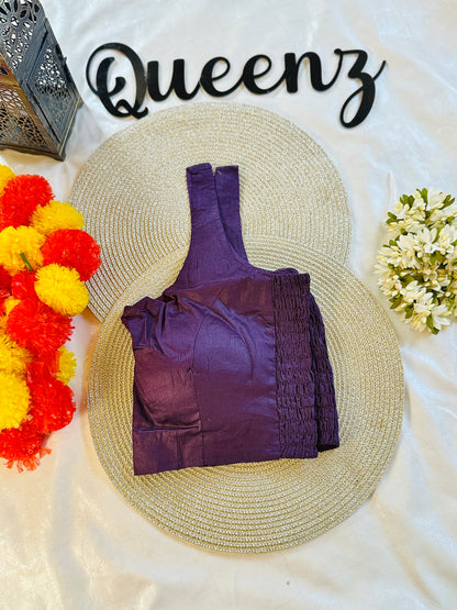 QB132- Cotton Flexi Fit Plain Blouse Sleeveless Blouse