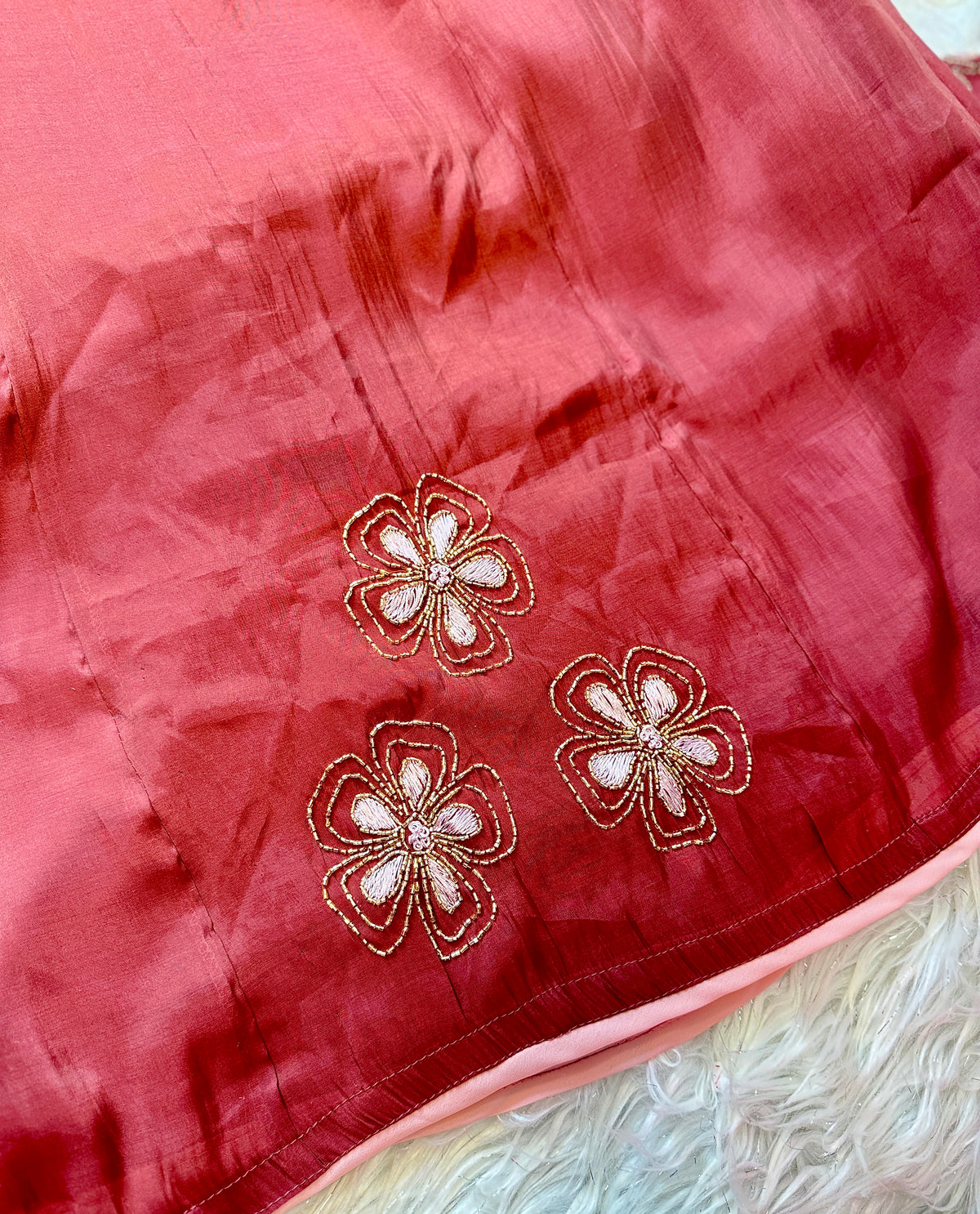 Mocha Brown Mul Chanderi Co-ord Set – view 3 of 5