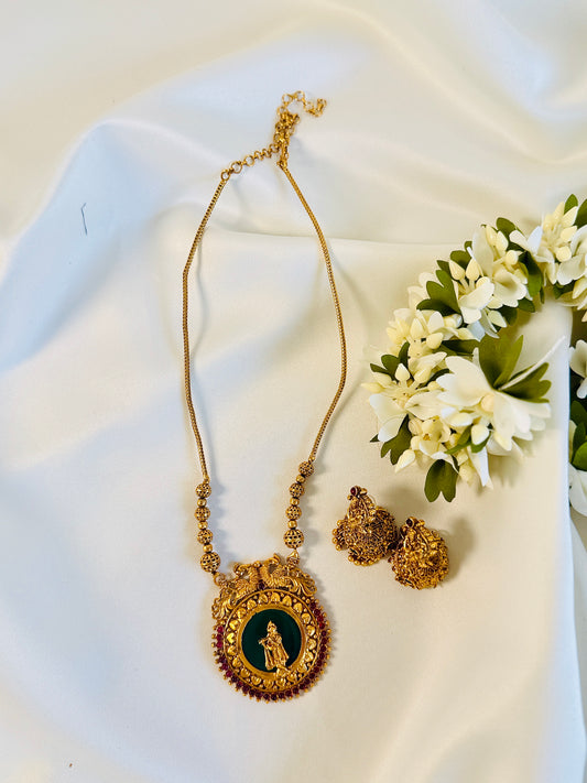 QJ157- Krishna Pendant Necklace