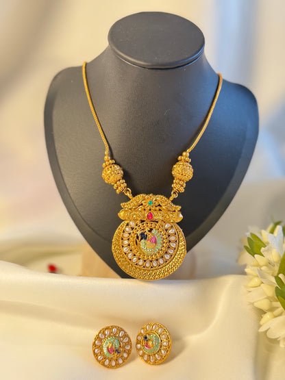 QJ117 -Reversible Pendant Necklace
