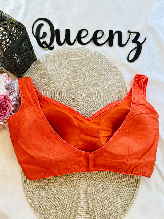 QB101- Cotton plain sleeveless blouse.