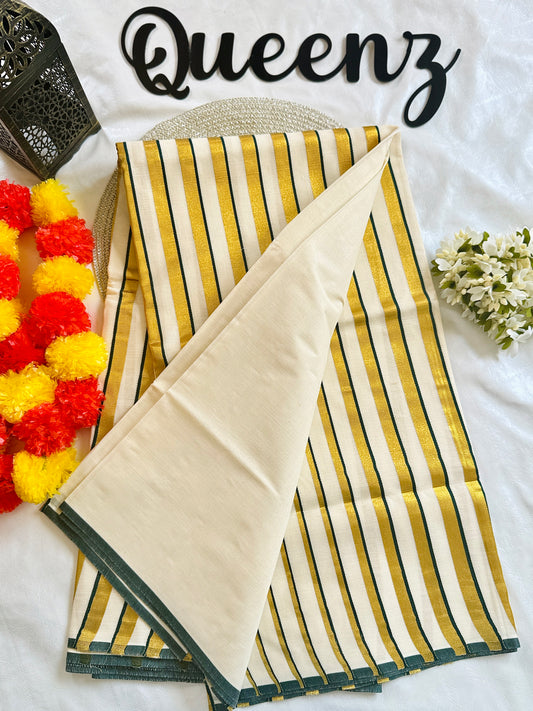 SS331-Line Kasavu Kerala Saree.