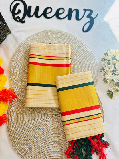 SM104 Contrast Kara Kerala Tissue Set Munde