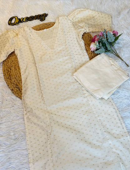 Offwhite Chanderi Coordset