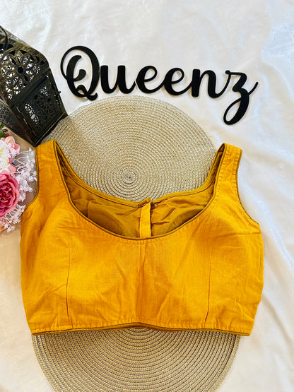 QB102- Cotton plain sleeveless Blouse
