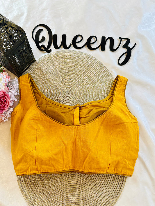 QB102- Cotton plain sleeveless Blouse