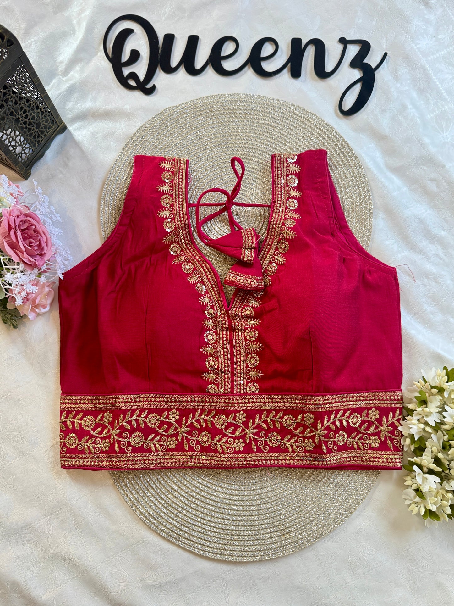 QB108- Roman Silk Sleeveless Blouse