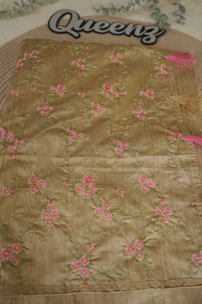Semi Tussar Saree with Stitched Blouse